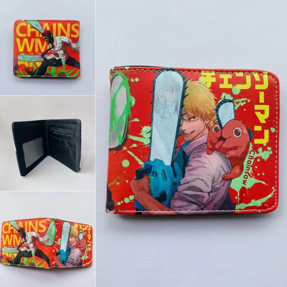 Cute Cartoon Comics Purse para homem, Carteira estudantil, Titular do cartão de crédito