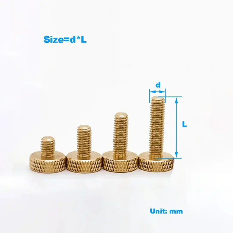 

Anti Slip Brass Knurled Hand Screw Easy to Install and Remove for Frequent Adjustments in Advertising Mounts M3 M4 M5 M6