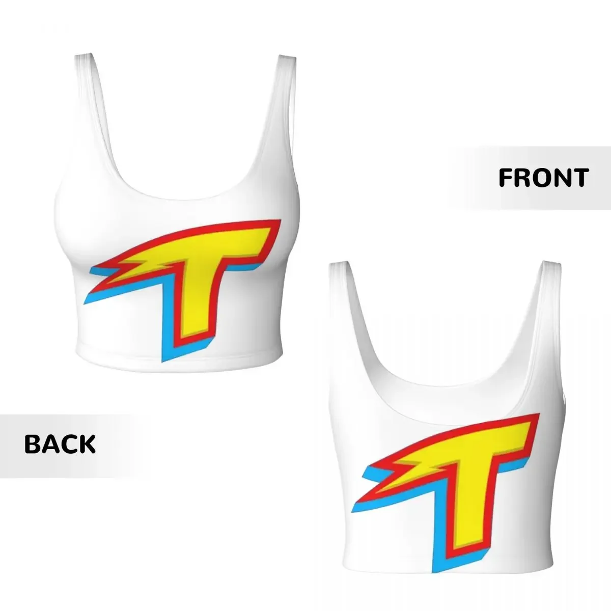Custom Team Thundermans Women Sports Vest Bra Gym Workout High Impact Yoga Crop Tank Tops