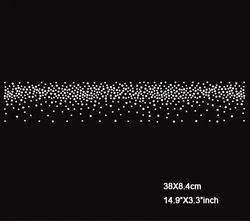 4pcs/lot(38X8.4cm)Super Bright Hotfix Rhinestone Heat Transfer Rhinestone for Embellishment Iron on DIY Sewing kit(JA-1156)
