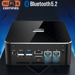 M600 Gamer Mini PC AMD Rzyen 9 6900HX 8 Core 16 Threads Radeon 680M 2xDDR5 2xPCIe4.0 Dual 2.5G LAN Gaming Computer WiFi6 BT5.2