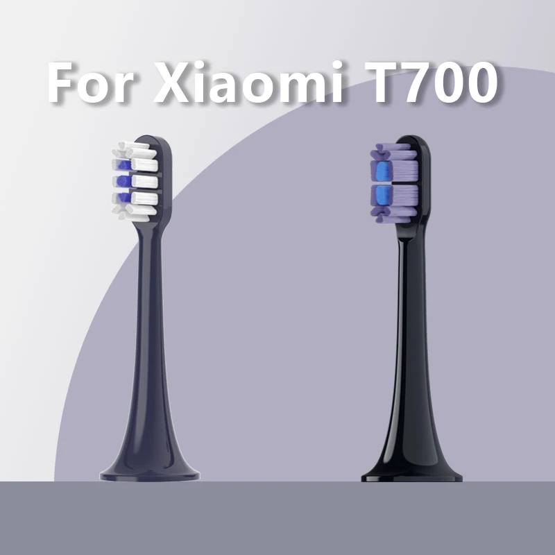 2pcs Replacement Brush Head For Xiaomi T700 Sonic Electric Toothbrush Soft Bristle No-metal Clean Brush Head