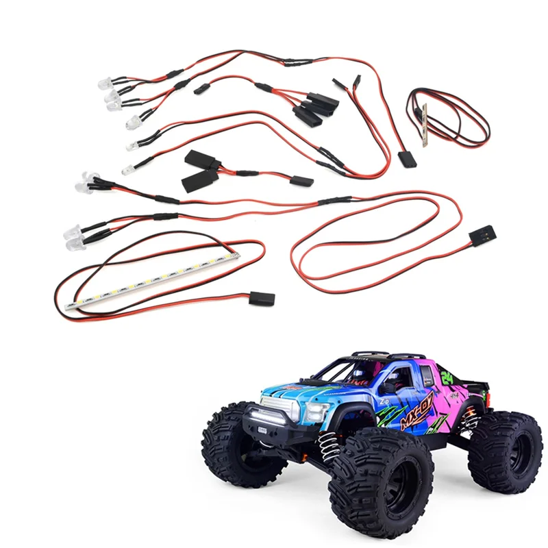 A13E-MX-07 Front And Rear LED Light Kit 8786 For ZD Racing MX-07 MX07 MX 07 1/7 RC Car Spare Parts Accessories Kit