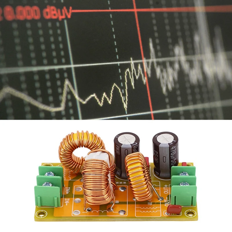 Filtro de interferencias electromagnéticas 4A DC LC FCC, filtro de alta frecuencia de Audio de coche, paso bajo, EMI pasivo, fácil de instalar