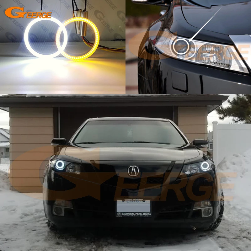 

Для Acura TL 2009 2010 2011 2012 2013 2014 ультра яркий SMD СВЕТОДИОДНЫЙ ангельские глазки набор колец Дневной светильник
