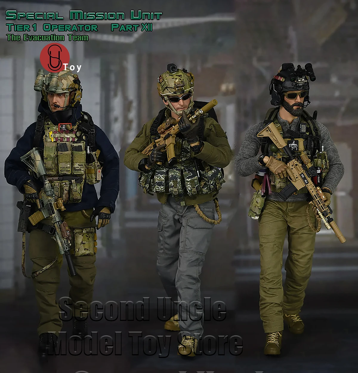 

Easy&Simple ES 26044A/B/C 1/6 SMU Tier1 Operator Prt XII The Evacuation Team Military Action Figure Full Set Model Toys Gift