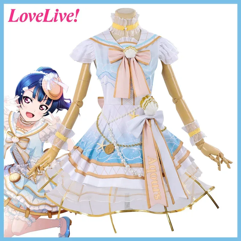 

Аниме Lovelive! Sunshine Kanan Matsuura Косплей Костюм Белый Розовый Лолита Платье Принцессы Парик Женский Сексуальный Костюм Для Дня Рождения; 2'a,
