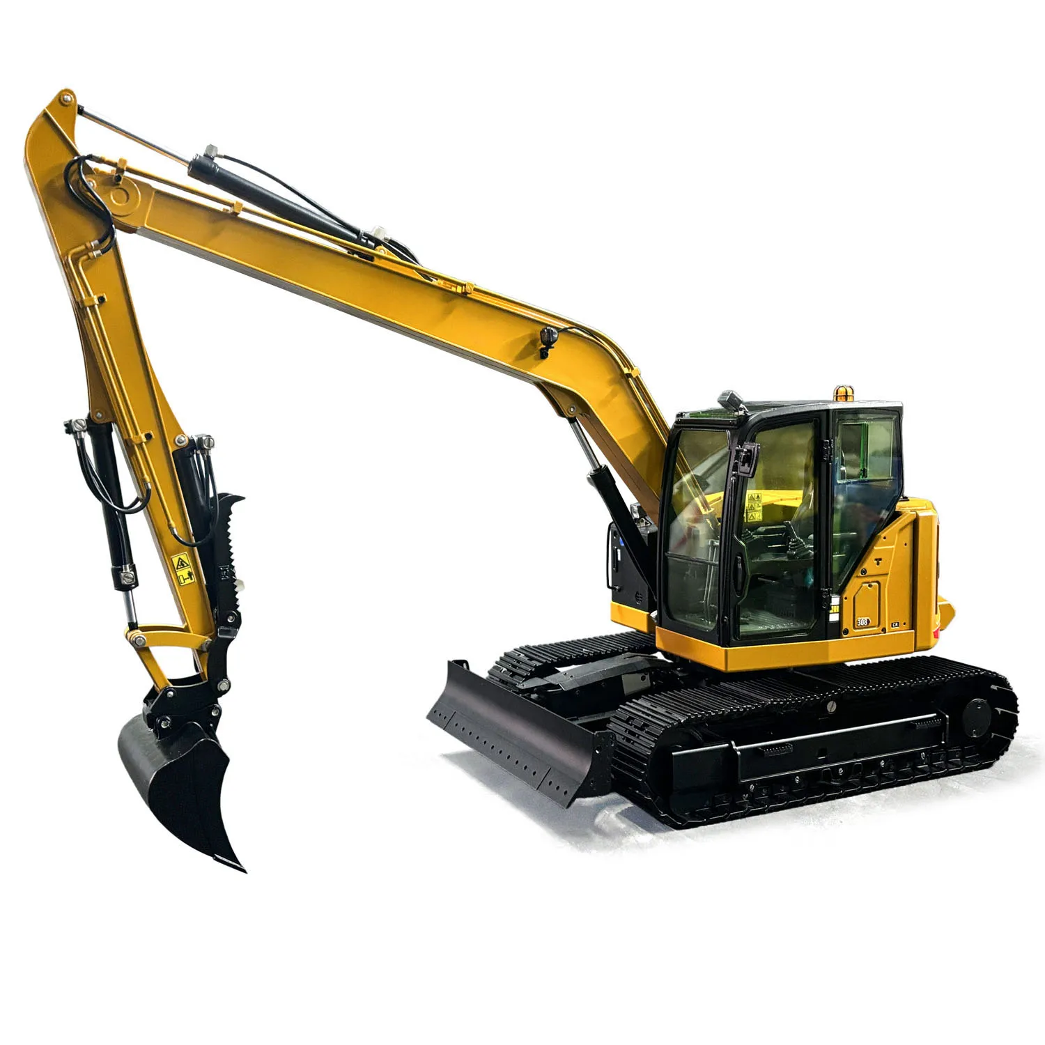 

1/14 RC Hydraulic Excavator C308 4 Valve Remote Control Construction Vehicle Extended Arm Brushless Motor No Sounds Charger