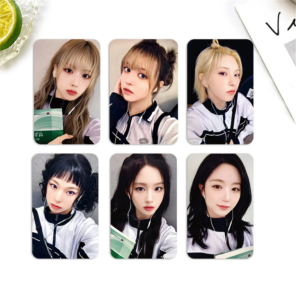 

6Pcs KPOP NMIXX STICKOUT Album Photocard Set LILY BAE JIWOO KYUJIN Paper Postcard HD Double-Sided Lomo Cards Fans Collect Gift