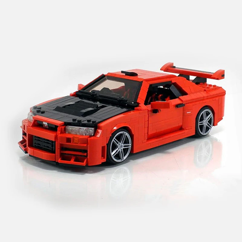 

1513pcs MOC Nissened Skyline GTR R34 Cars Model Building Blocks Construction Toy Christmas Gifts DIY Creative Idea Education