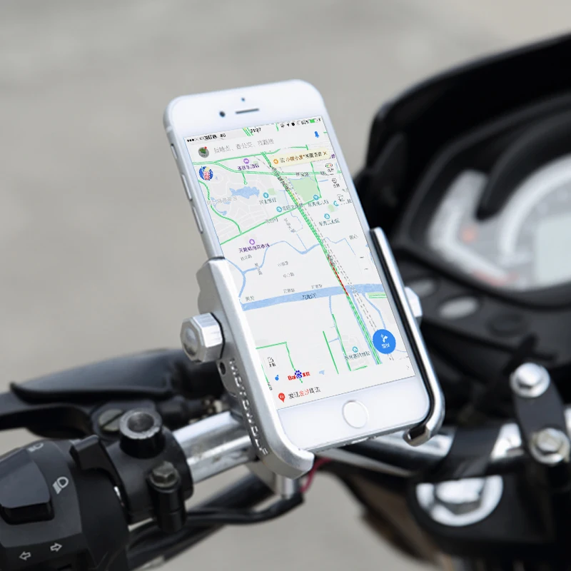 Motowolf Elektrische Fiets Generieke Aluminium Standaard Beugel Usb 12-24vcharging Motorfiets Schokbestendig Stuurstandaard