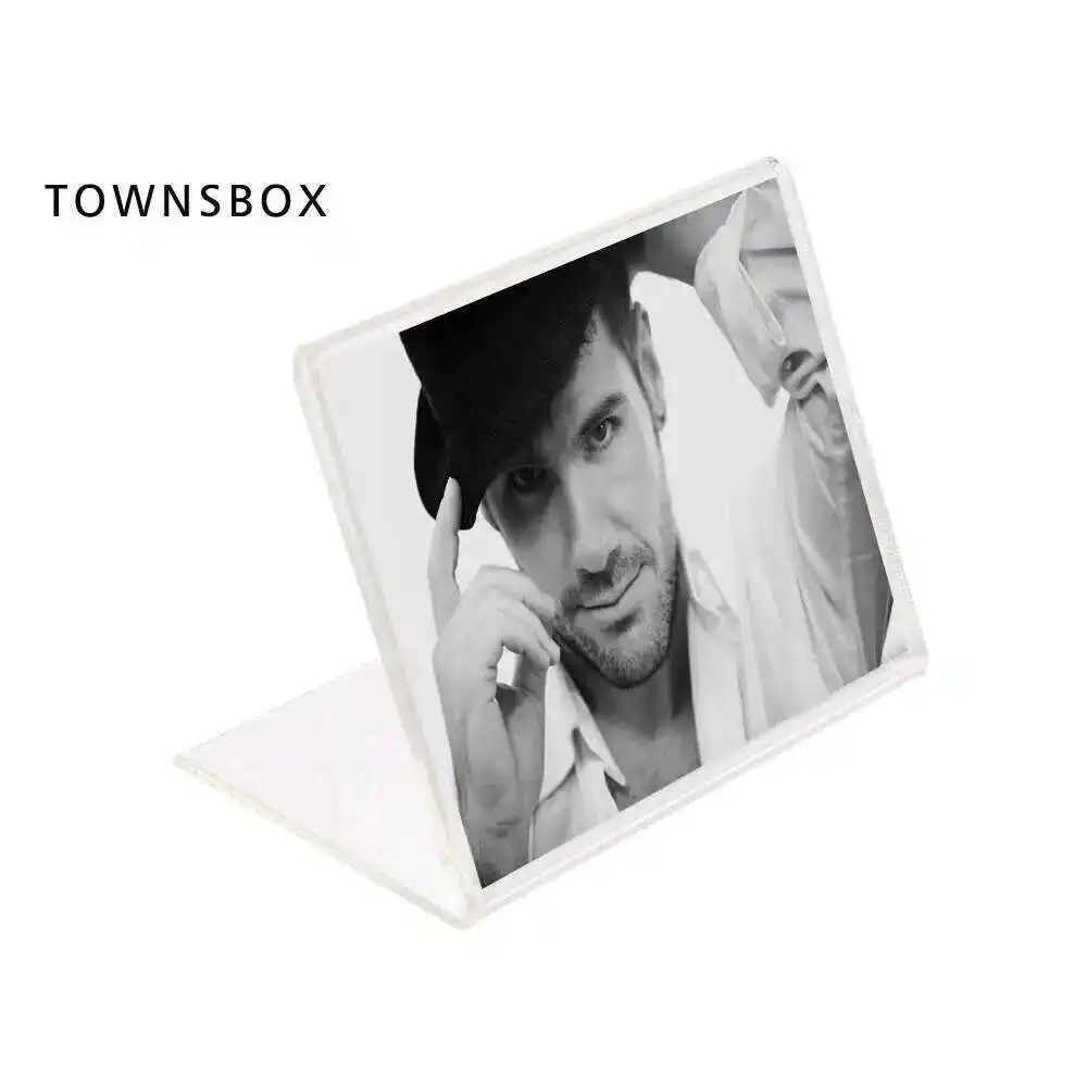 

Acrylic Photo Frame Mini Paper Name Card Frame Slant Picture Frames Stand L Crystal Transparent Photo Holder Photo Display Stand