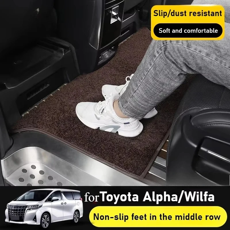

Для Toyota Alphard/Vellfire 30 Series 2-рядный напольный коврик на заказ — комплект обновления бархатного ковра среднего ряда, нескользящие автомобильные аксессуары