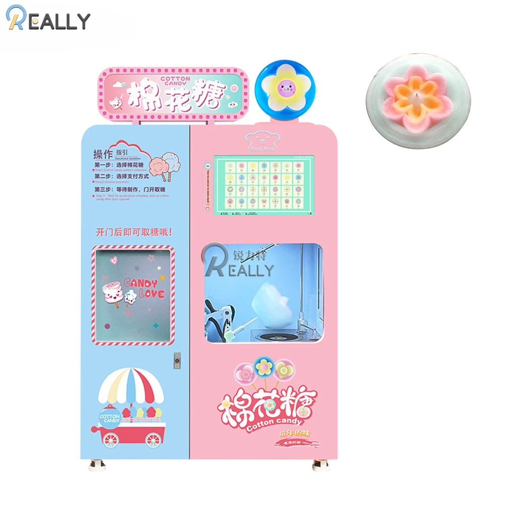 ออกแบบใหม่อัตโนมัติหุ่นยนต์ไฟฟ้าน้ําตาลเครื่องลูกอมไหมขัดฟันเครื่องลูกอมฝ้ายเครื่องหยอดเหรียญไหมขัดฟัน