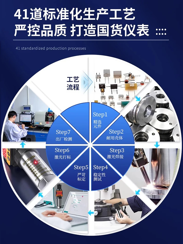 High precision pressure transmitter with digital display gas pressure sensor switch