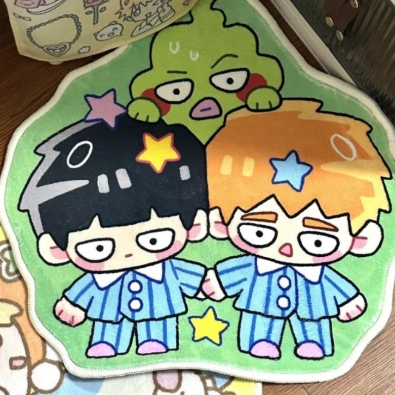 Mob Psycho 100 Shigeo Kageyama Reigen Arataka Dimple Teppich, farbenfrohe, kreative Cartoon-Formteppich für Schlafzimmer und Wohnzimmer, rutschfest – Detail 2