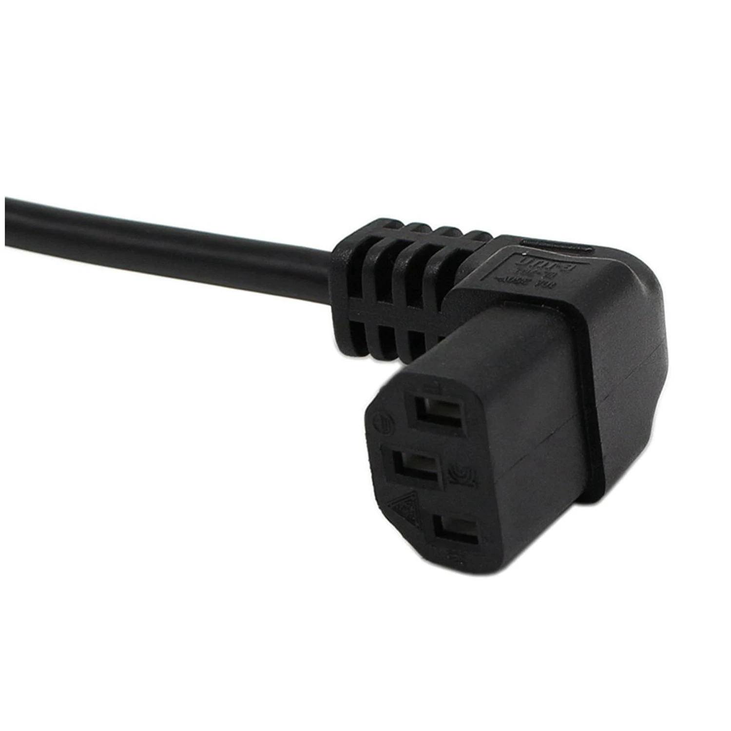 News IEC Male C14 To Up Right Angled 90 Degree IEC Female C13 Power Extension Adapter With 18Cm IEC 320 90 Degree C13 3 Pin Fema