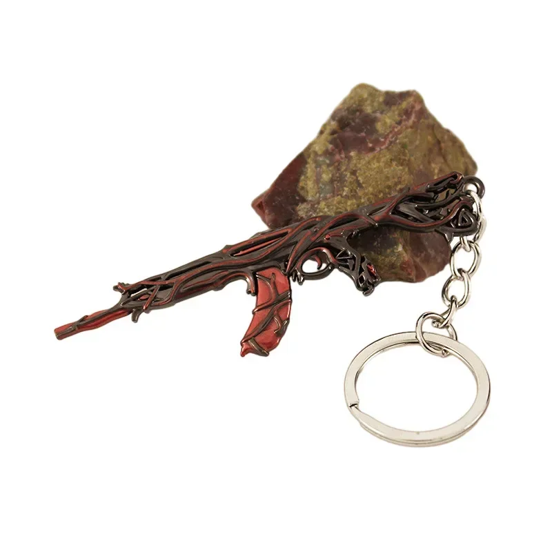 Valorant Keychains Vandal Gaias Vengeance 8cm Game Peripheral Metal Weapon Model Pendant Accessories Keychain Gifts Toys Kids