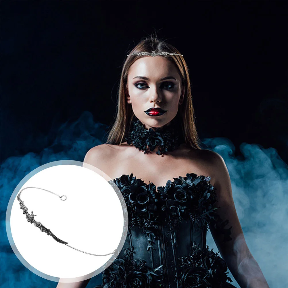 

2pcs Bat Crown Headband Rhinestone Halloween Hair Accessories For Women Party Cosplay Headdress Crowns Headband Fashion