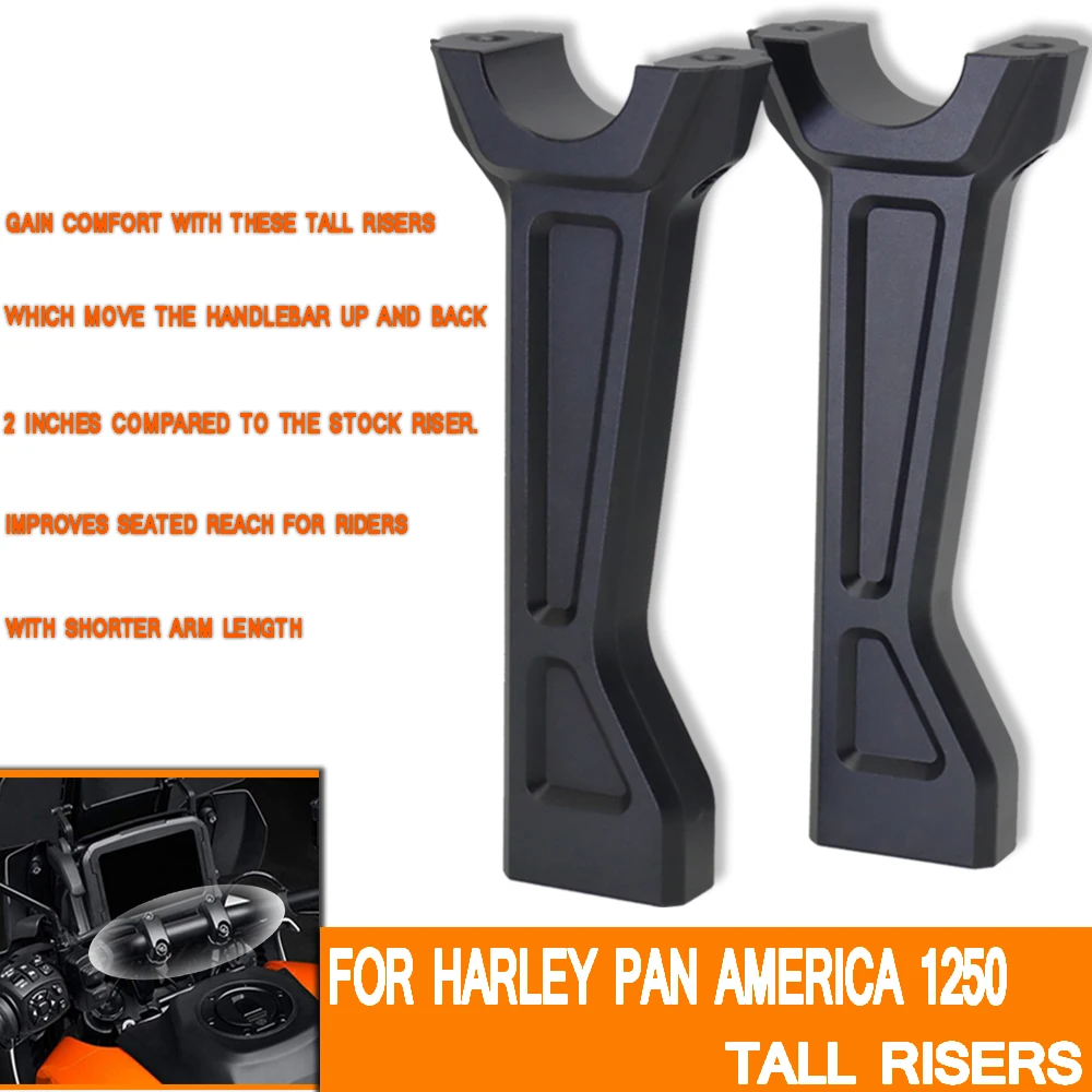 

CNC aluminum Motorcycle Accessories Tall Risers For PAN America 1250 PA1250 PANAMERICA 1250/S 2020 2021