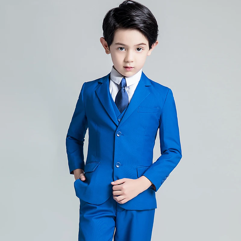 

Flower Boys Formal Wedding Suit Set Children Party Host Costume Little Kids Blazer Pants Clothing Sets School uniform 5Pieces