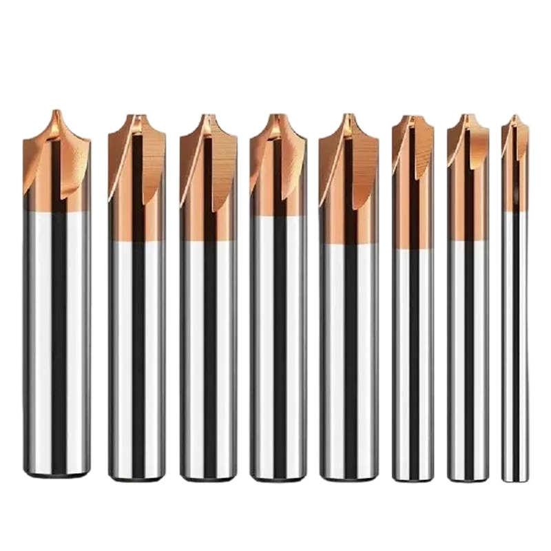 HRC55 Radius Fillet End Mill R0.2-0.75, R0.5/R0.8/R1/R2/R2.5/R3/R3.5/R4-R8 Outer Radius Chamfer Milling Head CNC Cutting Tool