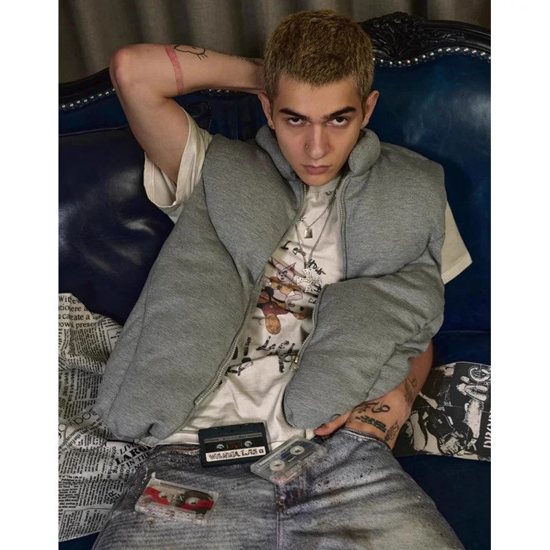 

American Sle Cleanfit Air Layer Svel Cotton Vest Men's Winter Deconstructed High-End Bread Coat Jaet Casual Wear