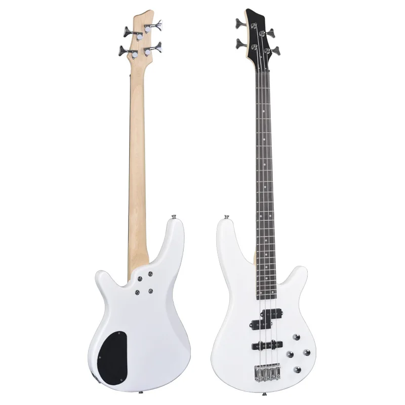 

Manufacturers Wholesale Beginner Play Electric Bass Four-string White Electric Bass