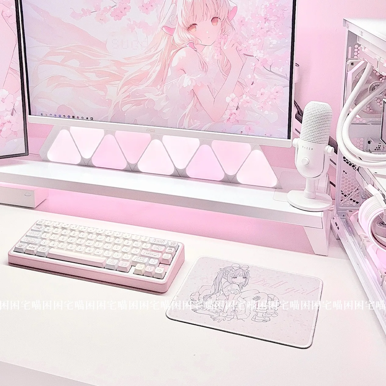 Série original de bonecas de menina, tapete de mesa de couro, mouse pad fofo e-sports