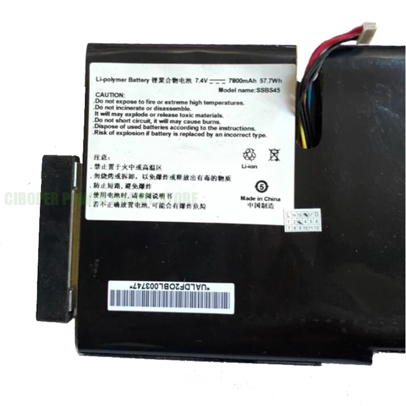

CP Laptop Battery SSBS45 SSBS46 7.4V/57.7Wh/7800mAh 11.1/43.3Wh/3900mAh For Haier x1, x1t Jinmai 3 Battery Replacement