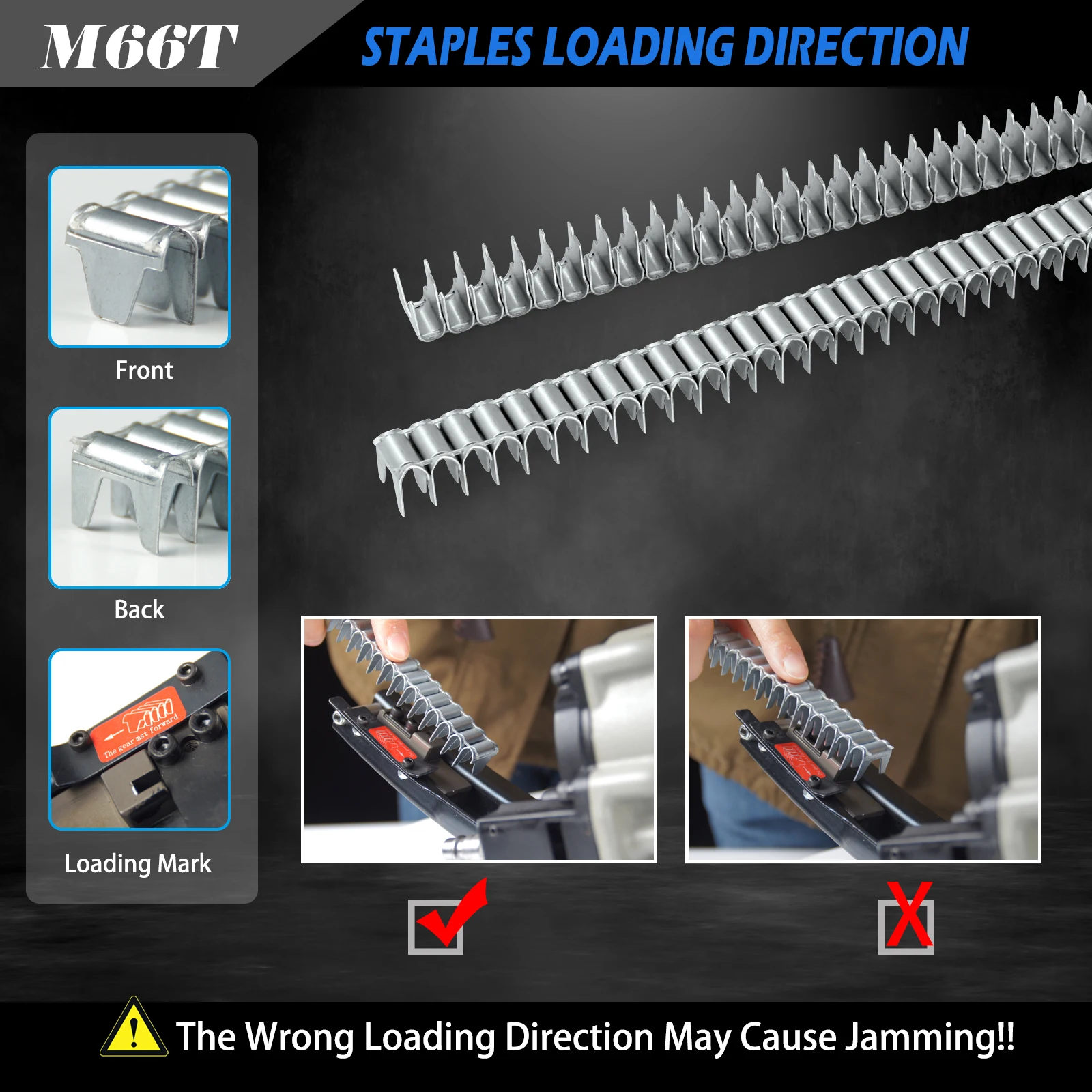 เครื่องมือยึดเบาะรถยนต์แบบลม Woodpecker M66T เครื่องมือยึดแบบลม Hartco