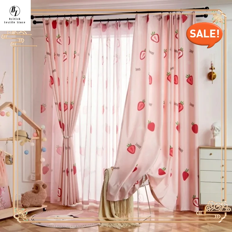 

Modern Simple Children's Room Shading Girl Custom Home Decoration Beautiful Window Curtains for Living Dining Room Bedroom