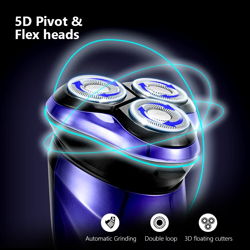 ماكينة حلاقة كهربائية الرجال USB قابلة للشحن اللحية ماكينة حلاقة كهربائية الحلاقة العائمة الحلاق الشعر المتقلب العناية بالوجه ماكينة حلاقة الرجال