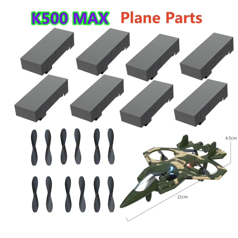

K500 MAX K500 MAX MINI Remote Control Fighter RC Aircraft Airplane Plane Spare Parts Accessories 3.7V 500Mah Battery Propeller