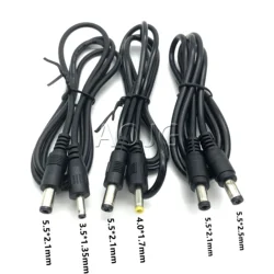 DC Power 5.5 x 2.1mm Male to 5.5*2.5mm 3.5*1.35mm 4.0*1.7mm Male Plug Cable 1M All copper 18AWG 10A Monitoring power cable