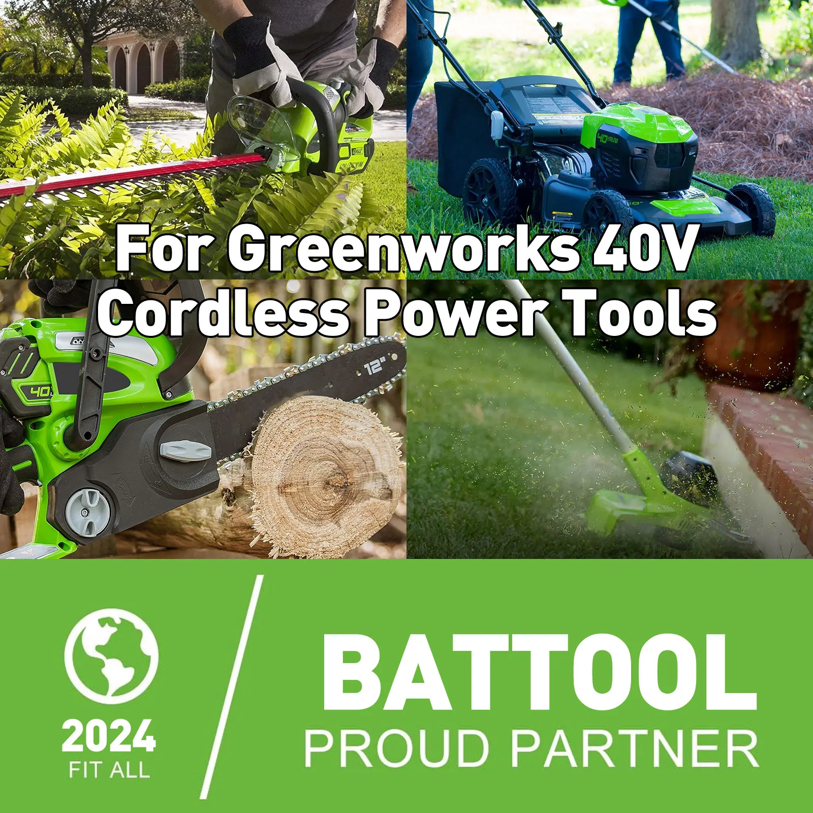 Greenworks-充電式交換用バッテリー、電動工具バッテリー、29462、40v、6000mah、29472、29282、29482、29252