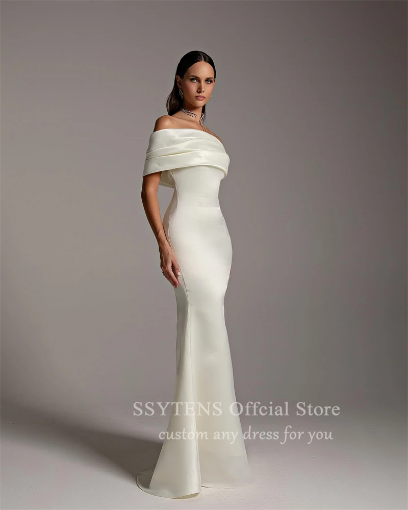 SSYTENS Sexy Mermaid Wedding Dresses One Shoulder Bridal Dress Saudi Parties Custom Celebrity Long Wedding Evening Prom Gowns