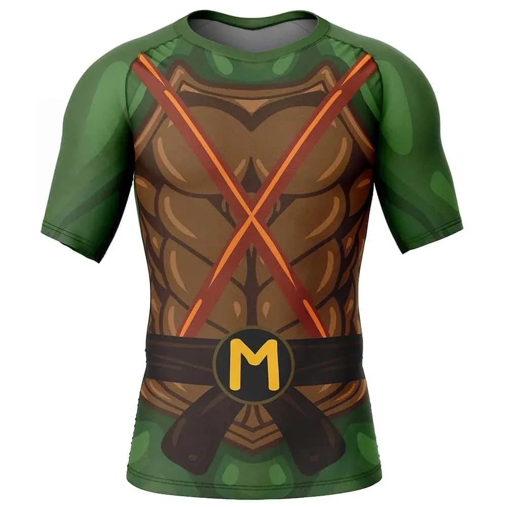 2026 Fashionable and Cool Ninja Turtle Four Brothers Double-sided Pattern 3D Bandai Series Cosplay Loose Large Size T-shirt view 2
