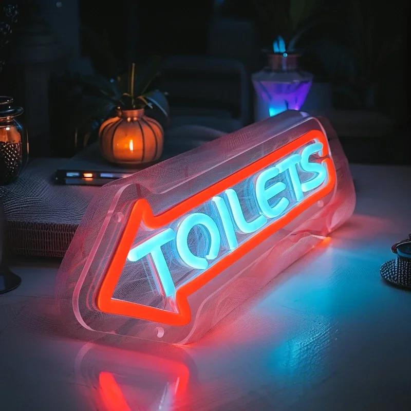

Neon Sign for Toilets Wall Decor USB Powered Suitable for Park Office Mall Hotel Store Cafe Restaurant Bedroom Washroom Restroom