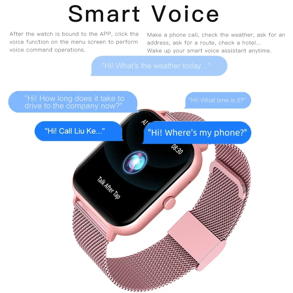 Xiaomi-Call Smart Watch para mulheres, Smartwatch com discagem personalizada, Android IOS, impermeável, relógios de música bluetooth, toque pulseira relógio