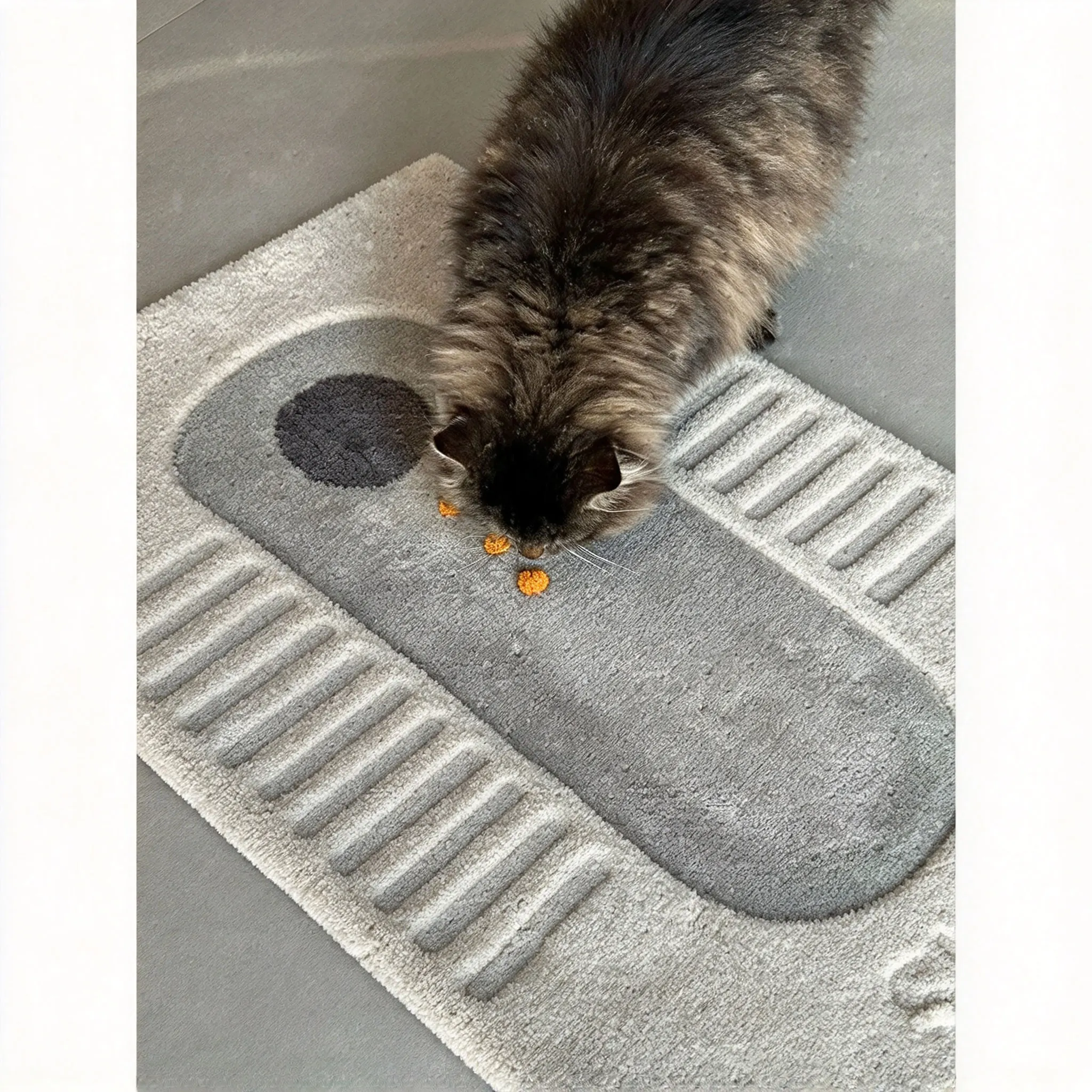 Cute Funny Squat Toilet Bath Rug Soft Faux Wool Non Slip Washable Floor Mat for Bedroom Bathroom Living Room Hilarious Gag Gift