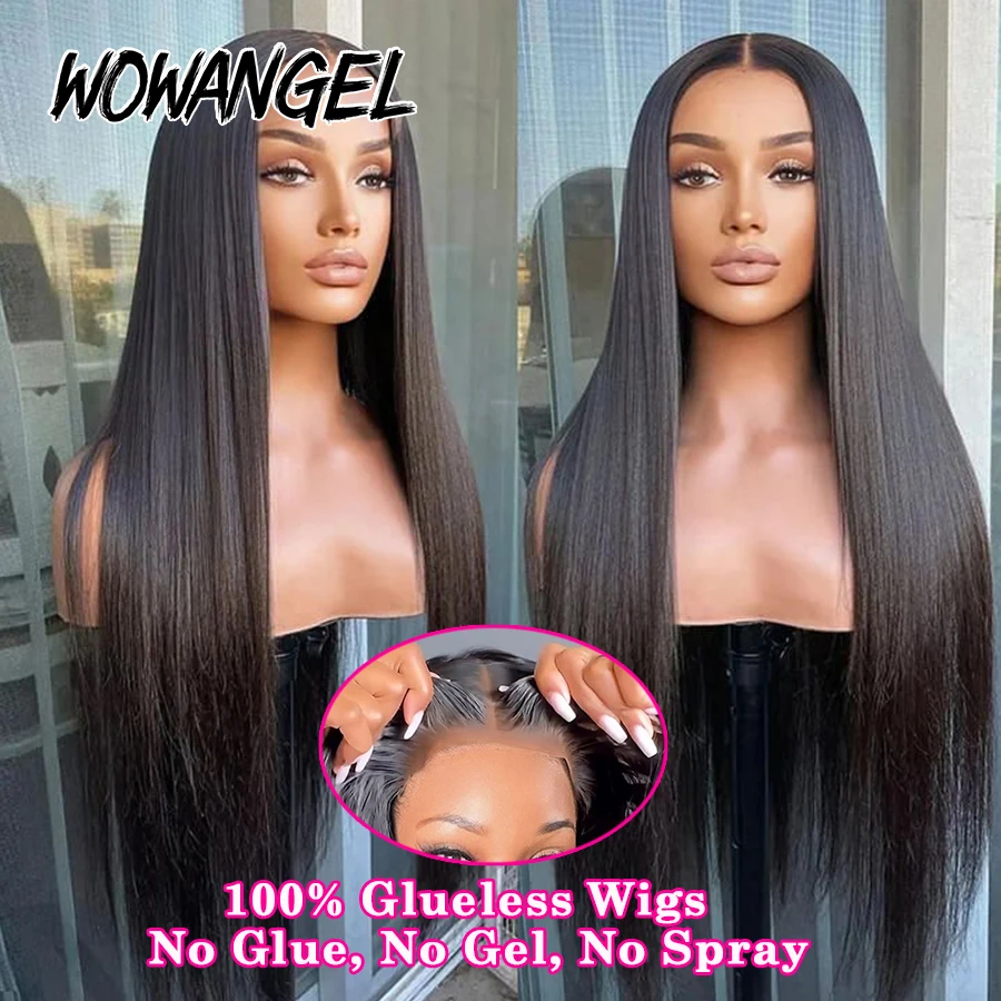 5x5 HD Parrucche con chiusura in pizzo 30 34 pollici Parrucche diritte senza colla Parrucche per capelli umani Wear & Go Parrucche Pelli fuso Capelli brasiliani Remy per le donne