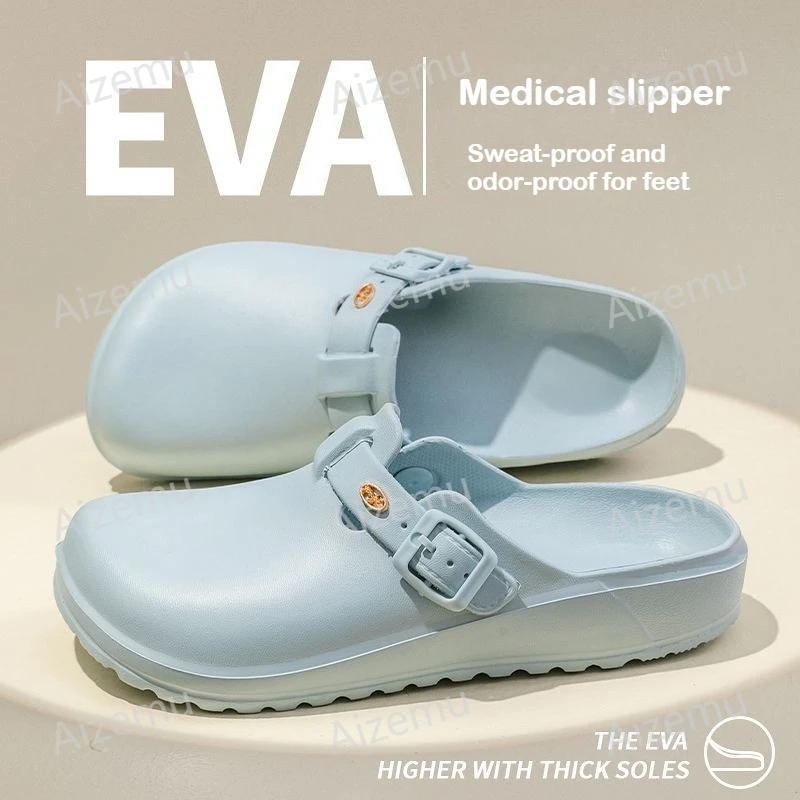 

Медицинские тапочки для женщин, сабо для медсестер и врачей, медицинская обувь, сабо для медперсонала, нескользящие тапочки из ЭВА, рабочие тапочки для стоматологов