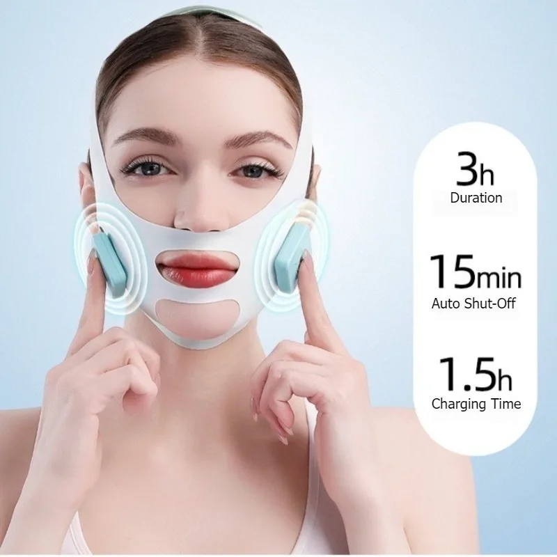 آلات رفع الوجه مكركرنت قناع رفع الوجه المحمول إزالة الذقن المزدوجة أجهزة شد الوجه جهاز تجميل النساء