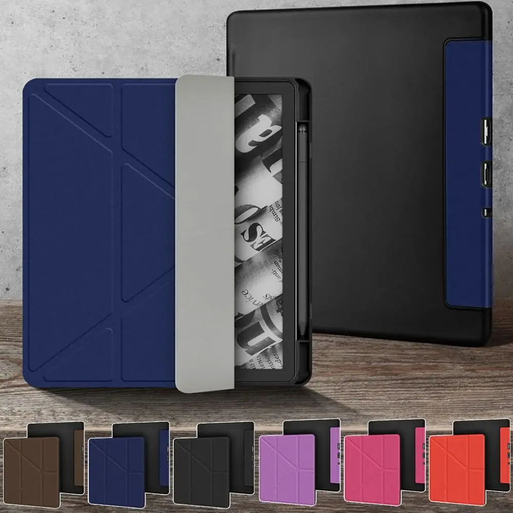 

Смарт-чехол для Kindle Scribe 10,2 дюйма, многоскладная подставка, чехол для чтения электронных устройств, полная защита, автоматическое пробуждение/сна с карандашом