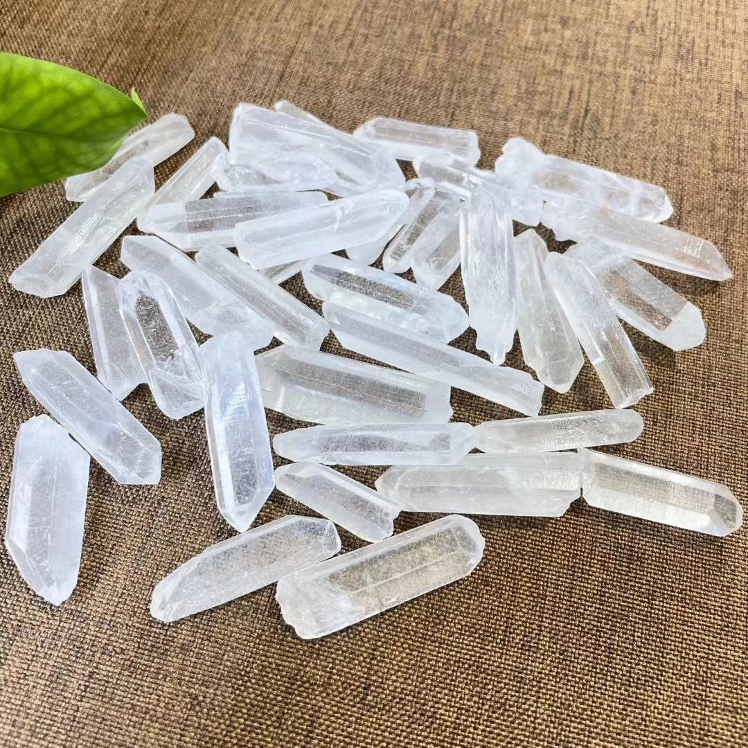 1000g New Clear Healing Crystal Stone Quartz Single Natural Clear Column Decoration Pointed Collectables DIY Craft Size 30-40 mm