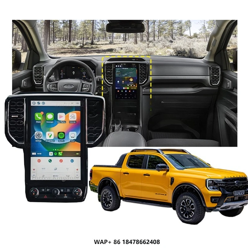 

Car Vehicle Parking System for Ford Ranger Raptor Everest F150 Mustang Sync4 3D 360 Degree Panoramic Bird View 2023-2024