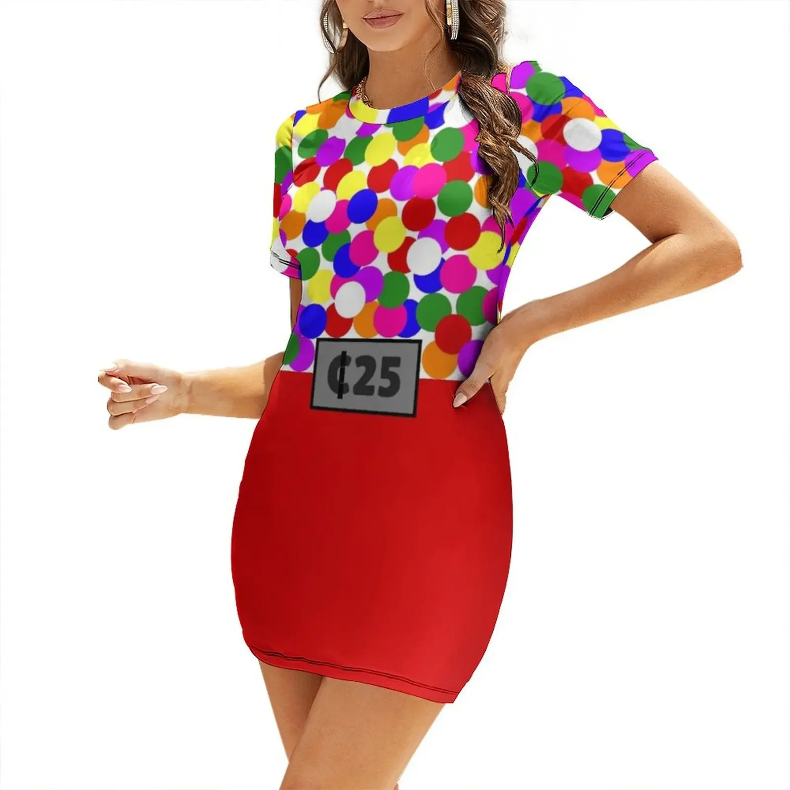 

Gumball Machine Short-Sleeved Dress Long dresses dresses for official occasions beach dresses Party for women Dress