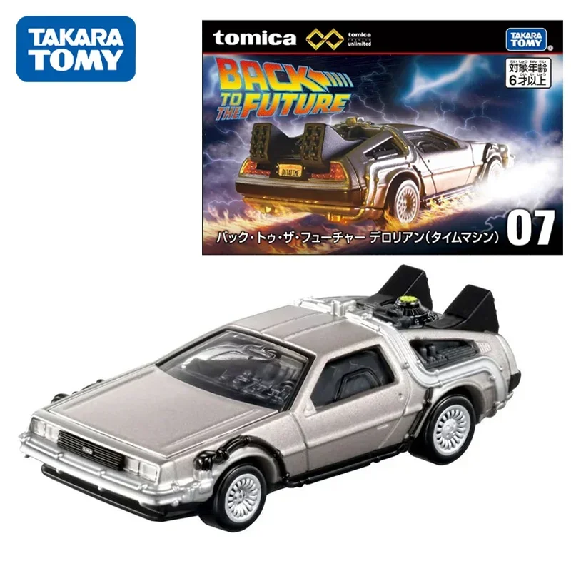 TAKARA TOMY Tomica Unlimited TP07 Powrót do przyszłości DeLorean DMC-12 Zabawki ze stopu Pojazd silnikowy Odlewany metalowy model Prezenty