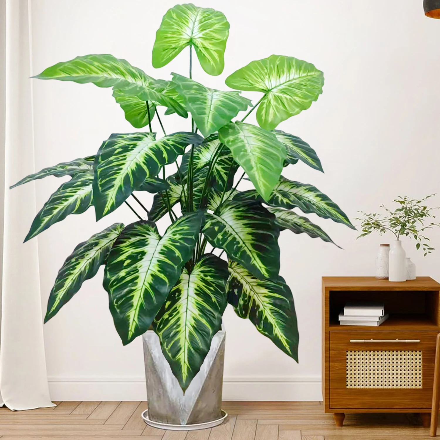60-132cm Artificial Flowers Ca - Monstera Adansonii ulasan dan harga